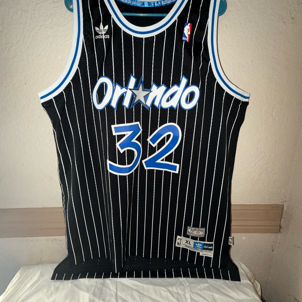 NBA Black and White Pinstripe Jersey